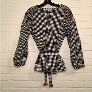 Madewell smocked blouse